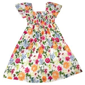 Bloomchic Floral Sun Dress Puff Sleeve 22-24 NWT